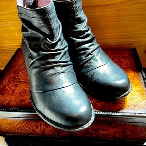 Very Nice Dansko Leather Wedge Booties Size 40/ 9.5